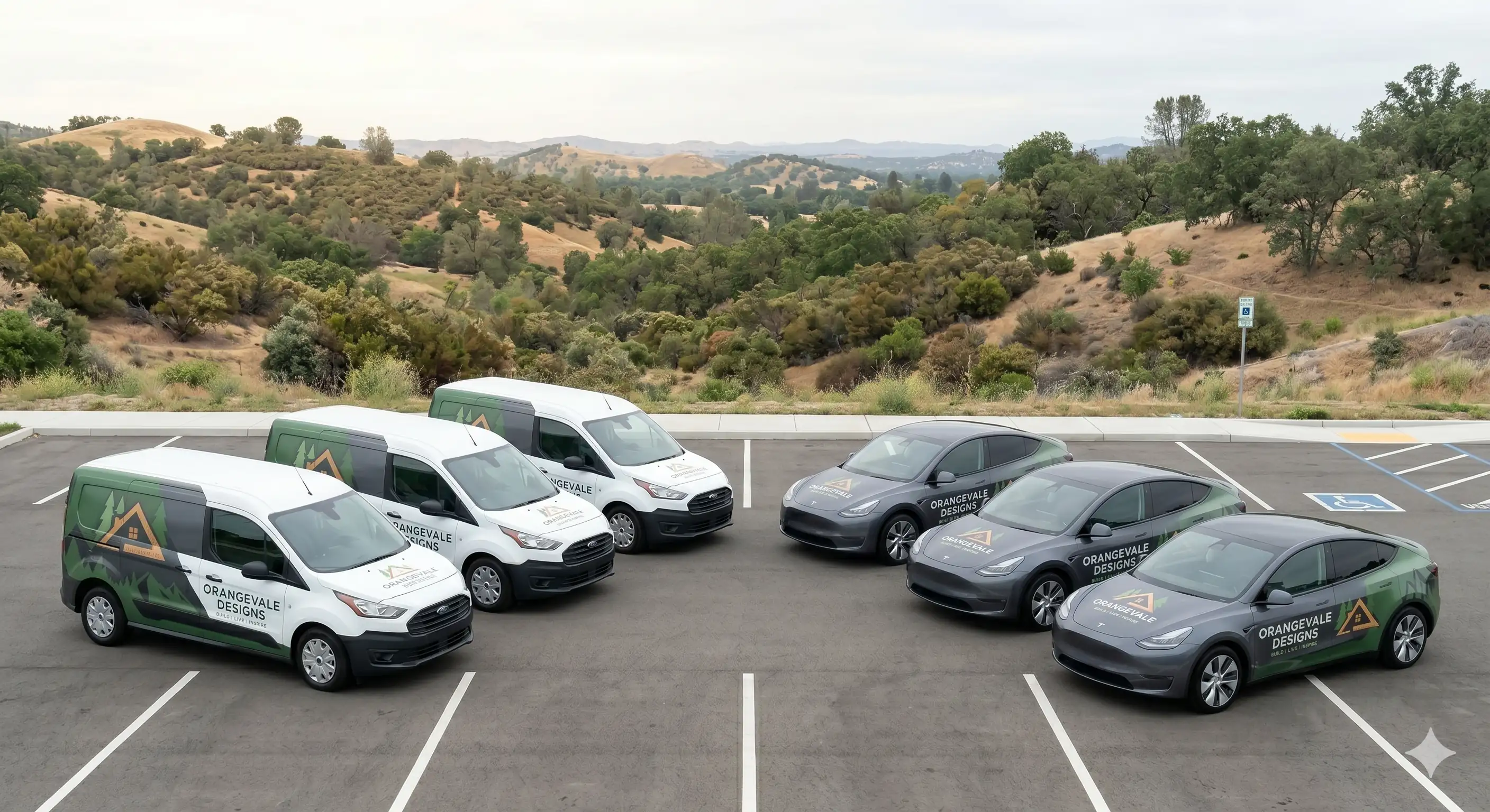 Fleet of custom-wrapped service vans